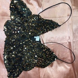Shein black/good sequin top
